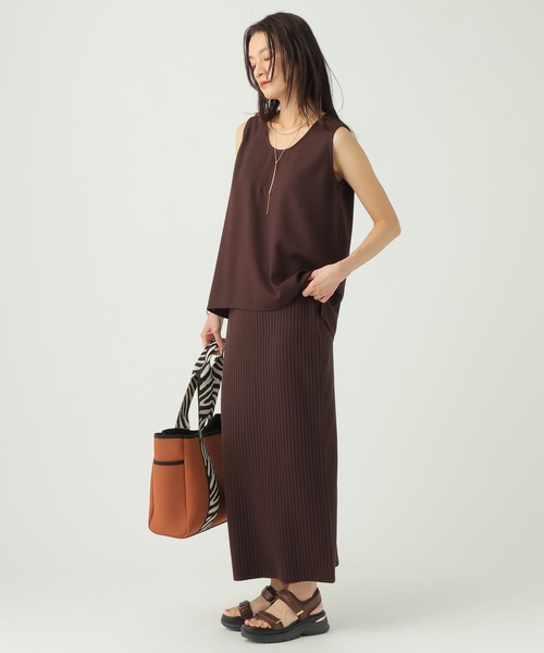 Elura（エルーラ）の「サマープロテクトナロースカート/659656（スカート・レディース・ダークブラウン/ホワイト/グレイッシュベージュ/ブラック・MEDIUM/LARGE）」の10枚目の写真