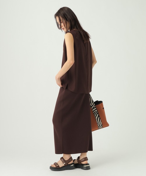 Elura（エルーラ）の「サマープロテクトナロースカート/659656（スカート・レディース・ダークブラウン/ホワイト/グレイッシュベージュ/ブラック・MEDIUM/LARGE）」の11枚目の写真