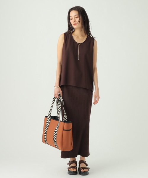 Elura（エルーラ）の「サマープロテクトナロースカート/659656（スカート・レディース・ダークブラウン/ホワイト/グレイッシュベージュ/ブラック・MEDIUM/LARGE）」の12枚目の写真