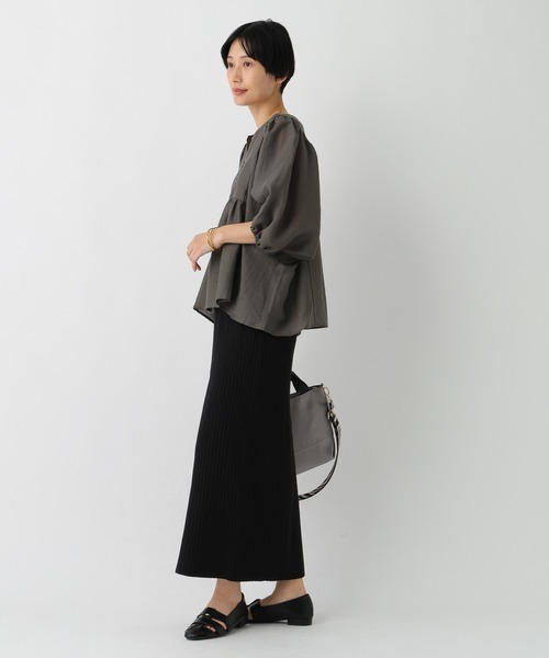 Elura（エルーラ）の「サマープロテクトナロースカート/659656（スカート・レディース・ダークブラウン/ホワイト/グレイッシュベージュ/ブラック・MEDIUM/LARGE）」の6枚目の写真