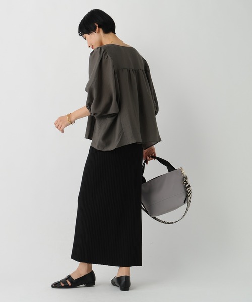 Elura（エルーラ）の「サマープロテクトナロースカート/659656（スカート・レディース・ダークブラウン/ホワイト/グレイッシュベージュ/ブラック・MEDIUM/LARGE）」の7枚目の写真