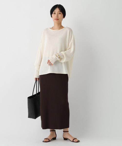 Elura（エルーラ）の「サマープロテクトナロースカート/659656（スカート・レディース・ダークブラウン/ホワイト/グレイッシュベージュ/ブラック・MEDIUM/LARGE）」の14枚目の写真