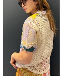 Desigual | ボタニカルアートオープンカラー半袖シャツ(シャツ/ブラウス)
