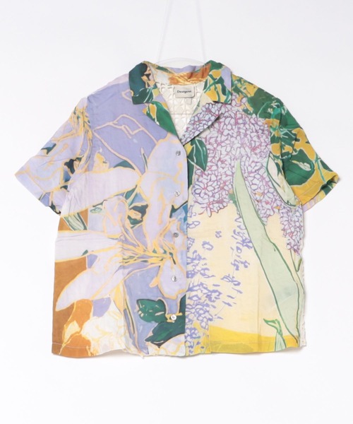 Desigual(デシグアル)の「ボタニカルアートオープンカラー半袖シャツ(シャツ/ブラウス・レディース・マルチ・L/M/S/XS/XL)」の3枚目の写真