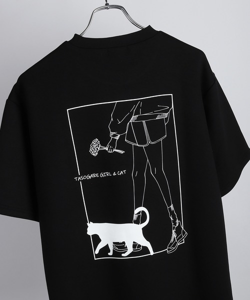 Tシャツ入りフレーム　meme ポンチョガール TASOGARE GIRL / 黄昏ガール ポンチ素材 バックプリント × ワン