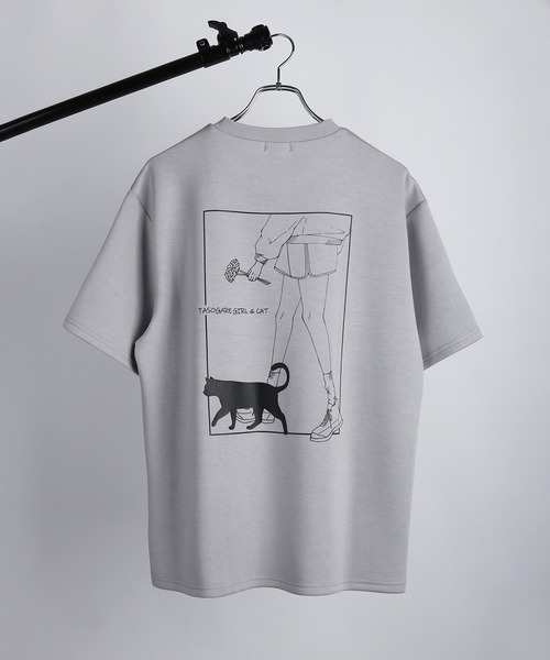 Tシャツ入りフレーム　meme ポンチョガール TASOGARE GIRL / 黄昏ガール ポンチ素材 バックプリント × ワン
