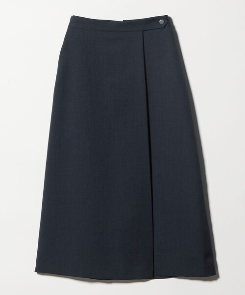 A DAY IN THE LIFE UNITED ARROWS(アデイインザライフユナイテッドアローズ)の「カルゼ ラップスカート ‐ウォッシャブル‐ <A DAY IN THE LIFE>(スカート・レディース・ベージュ/ネイビー・36/38)」の1枚目の写真