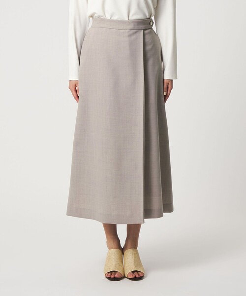 A DAY IN THE LIFE UNITED ARROWS(アデイインザライフユナイテッドアローズ)の「カルゼ ラップスカート ‐ウォッシャブル‐ <A DAY IN THE LIFE>(スカート・レディース・ベージュ/ネイビー・36/38)」の6枚目の写真