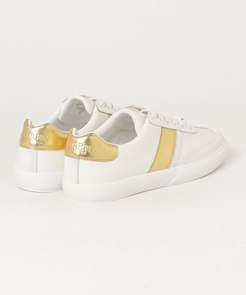 LAUREN RALPH LAUREN(ローレン ラルフ ローレン)の「ローレン ラルフ ローレン BRAYLEE ブレイリー スニーカー(スニーカー・レディース・ホワイト×ゴールド・75/70/65/60/55)」の6枚目の写真