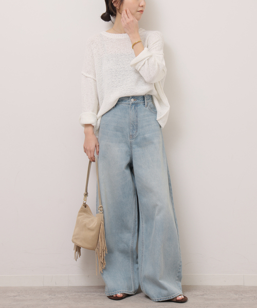 JOURNAL STANDARD relume（ジャーナルスタンダード　レリューム）の「《一部WEB限定追加》バギーDENIM（デニムパンツ・レディース・ライトブルー/ブラック・38/36）」の13枚目の写真