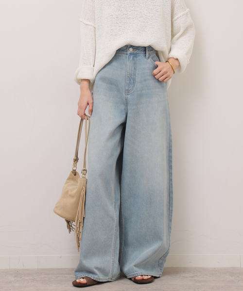 JOURNAL STANDARD relume（ジャーナルスタンダード　レリューム）の「《一部WEB限定追加》バギーDENIM（デニムパンツ・レディース・ライトブルー/ブラック・38/36）」の16枚目の写真