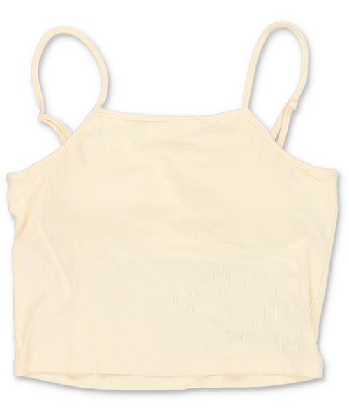 SPINNS（スピンズ）の「なちゅインナー/カップ付きキャミソール/リブ/2サイズ展開（キャミソール・レディース・レッド/アイボリー/ブラック/杢グレー/オフホワイト・S/M）」の2枚目の写真