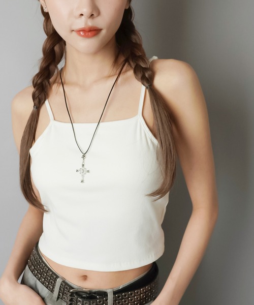 SPINNS（スピンズ）の「なちゅインナー/カップ付きキャミソール/リブ/2サイズ展開（キャミソール・レディース・レッド/アイボリー/ブラック/杢グレー/オフホワイト・S/M）」の19枚目の写真