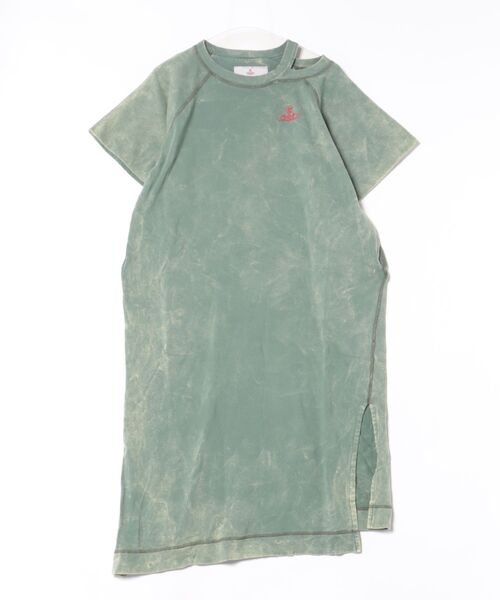ｶﾞｰｾﾞ裏毛ｵｰﾊﾞｰﾀﾞｲﾗｸﾞﾗﾝｽﾗｯｼｭﾜﾝﾋﾟｰｽ（ワンピース）｜Vivienne Westwood
