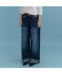 アベンヴィンテージロールアップデニムパンツ