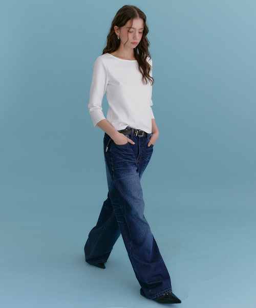 MICANE(ミケーネ)の「アベンヴィンテージロールアップデニムパンツ(デニムパンツ・レディース・ブラック/ダークネイビー・X-SMALL/SMALL/MEDIUM/LARGE/X-LARGE/XX-LARGE)」の15枚目の写真