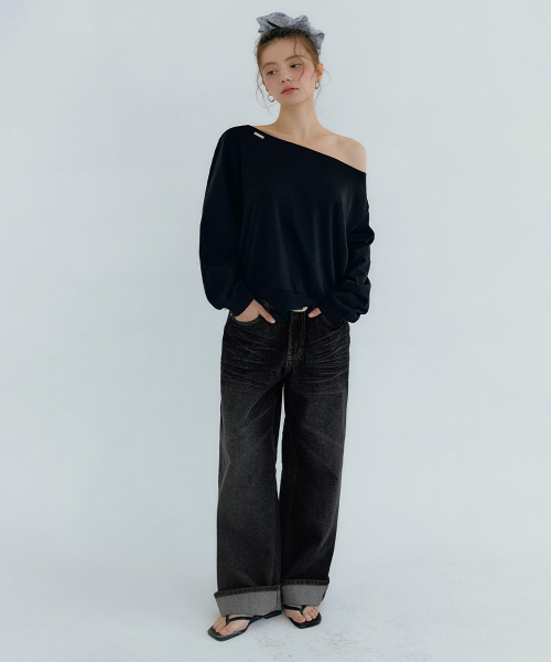 MICANE(ミケーネ)の「アベンヴィンテージロールアップデニムパンツ(デニムパンツ・レディース・ブラック/ダークネイビー・X-SMALL/SMALL/MEDIUM/LARGE/X-LARGE/XX-LARGE)」の9枚目の写真