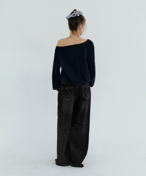 MICANE(ミケーネ)の「アベンヴィンテージロールアップデニムパンツ(デニムパンツ・レディース・ブラック/ダークネイビー・X-SMALL/SMALL/MEDIUM/LARGE/X-LARGE/XX-LARGE)」の8枚目の写真