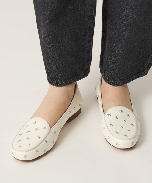 ODETTE E ODILE（オデットエオディール）の「ラウンドモカ フラット15↑（モカシン/デッキシューズ・レディース・オフホワイト・23.5cm/23cm/22cm/24.5cm/25cm/24cm/22.5cm）」の4枚目の写真