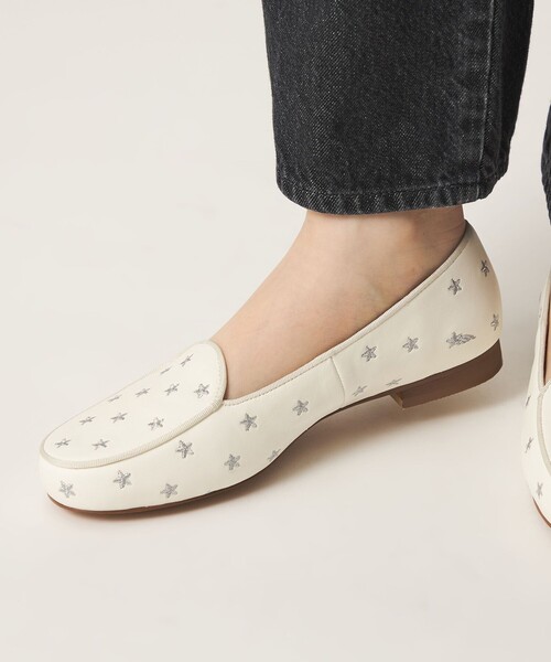ODETTE E ODILE（オデットエオディール）の「ラウンドモカ フラット15↑（モカシン/デッキシューズ・レディース・オフホワイト・23.5cm/23cm/22cm/24.5cm/25cm/24cm/22.5cm）」の5枚目の写真