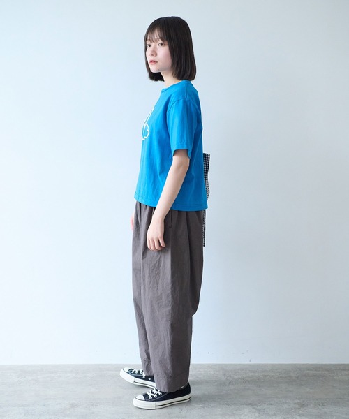 bulle de savon（ビュルデサボン）の「△mokumoku 刺繍 Ｔシャツ（Tシャツ/カットソー・レディース・ブルー/ホワイト・FREE）」の10枚目の写真