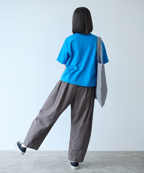 bulle de savon（ビュルデサボン）の「△mokumoku 刺繍 Ｔシャツ（Tシャツ/カットソー・レディース・ブルー/ホワイト・FREE）」の11枚目の写真