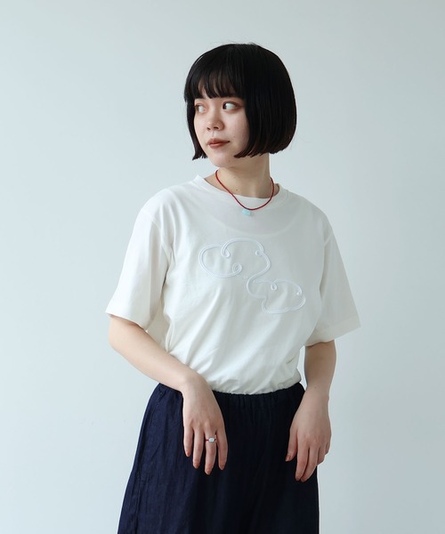 △mokumoku 刺繍 Tシャツ（Tシャツ/カットソー）｜bulle de savon