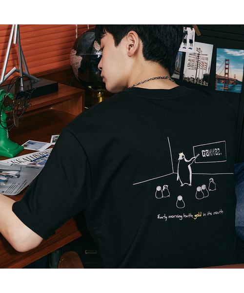 GAKKAI UNIONS(ガッカイユニオンズ)の「スピーチ 半袖Tシャツ 2カラー(Tシャツ/カットソー・メンズ・ホワイト/ブラック・MEDIUM/LARGE)」の2枚目の写真