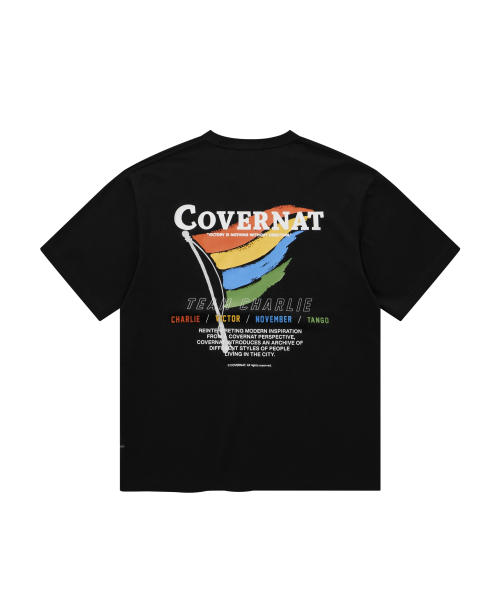 COVERNAT（カバーナット）の「クールコットンフラッググラフィックTシャツブラック（Tシャツ/カットソー・レディース・その他・X-SMALL/SMALL/MEDIUM/LARGE/X-LARGE/XX-LARGE）」の2枚目の写真