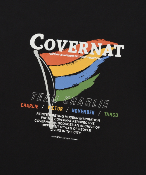 COVERNAT（カバーナット）の「クールコットンフラッググラフィックTシャツブラック（Tシャツ/カットソー・レディース・その他・X-SMALL/SMALL/MEDIUM/LARGE/X-LARGE/XX-LARGE）」の10枚目の写真