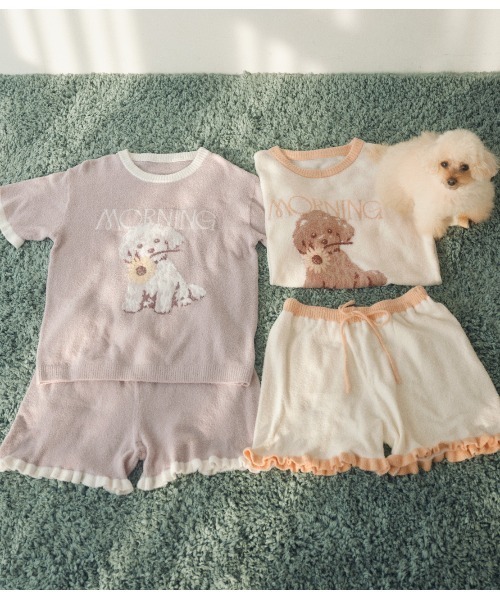 PEACH JOHN(ピーチジョン)の「ライトホイップリーPUPPYPOODLEパジャマ(ルームウェア/パジャマ・レディース・オフホワイト/グレー・ONE SIZE)」の15枚目の写真