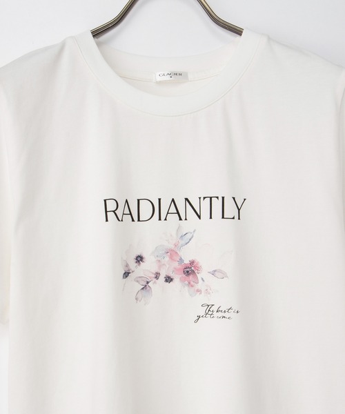 Honeys(ハニーズ)の「【ハニさら・接触冷感・UVカット】フラワープリントTシャツ(Tシャツ/カットソー・レディース・アイボリー/ネイビー/サックスブルー/ピンク・L/M/S/LL)」の15枚目の写真