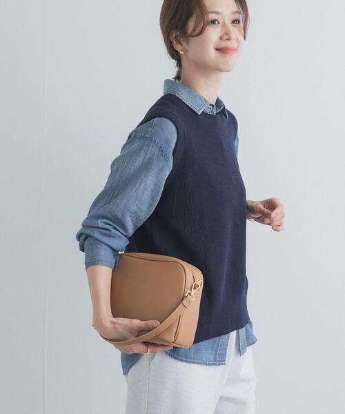 URBAN RESEARCH DOORS（アーバンリサーチドアーズ）の「リネンコットンKNITベスト（ベスト・レディース・ベージュ/ネイビー・FREE）」の14枚目の写真