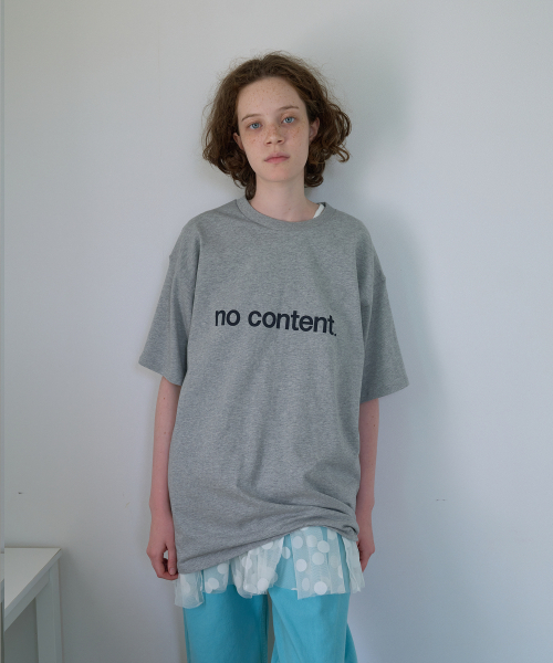 NOCONTENT(ノーコンテント)の「69. ノコンテンツT _ メランジグレー(Tシャツ/カットソー・レディース・その他・FREE)」の1枚目の写真