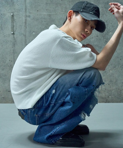 LANDNESS（ランドネス）の「【LANDNESS/ランドネス】DRY BOUCLE SKIPPER KNIT POLO/ドライ ブークレ スキッパー ニットポロ（ポロシャツ・メンズ・ブルーグレー/ブラック/レッド/ホワイト・L/M）」の12枚目の写真