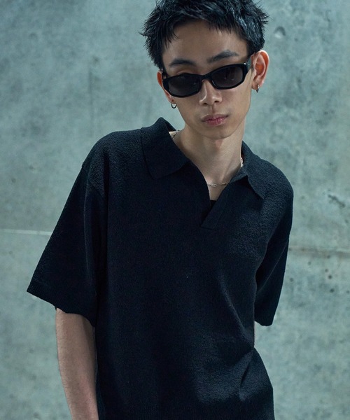 LANDNESS（ランドネス）の「【LANDNESS/ランドネス】DRY BOUCLE SKIPPER KNIT POLO/ドライ ブークレ スキッパー ニットポロ（ポロシャツ・メンズ・ブルーグレー/ブラック/レッド/ホワイト・L/M）」の18枚目の写真
