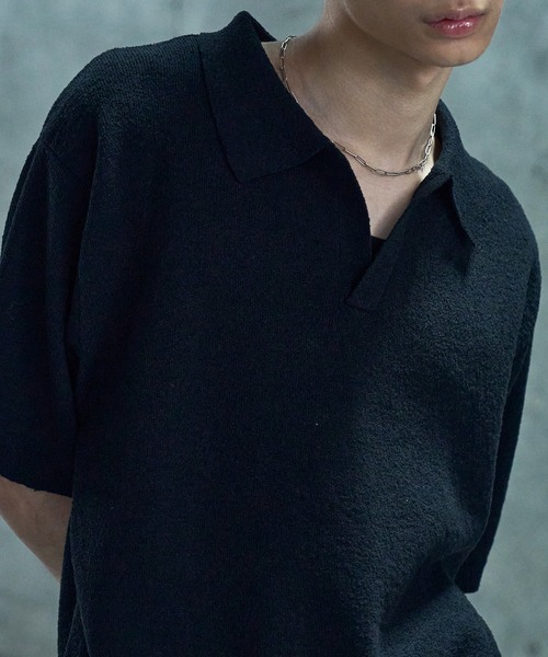 LANDNESS（ランドネス）の「【LANDNESS/ランドネス】DRY BOUCLE SKIPPER KNIT POLO/ドライ ブークレ スキッパー ニットポロ（ポロシャツ・メンズ・ブルーグレー/ブラック/レッド/ホワイト・L/M）」の20枚目の写真
