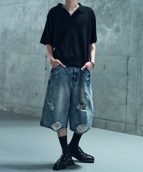 LANDNESS（ランドネス）の「【LANDNESS/ランドネス】DRY BOUCLE SKIPPER KNIT POLO/ドライ ブークレ スキッパー ニットポロ（ポロシャツ・メンズ・ブルーグレー/ブラック/レッド/ホワイト・L/M）」の22枚目の写真