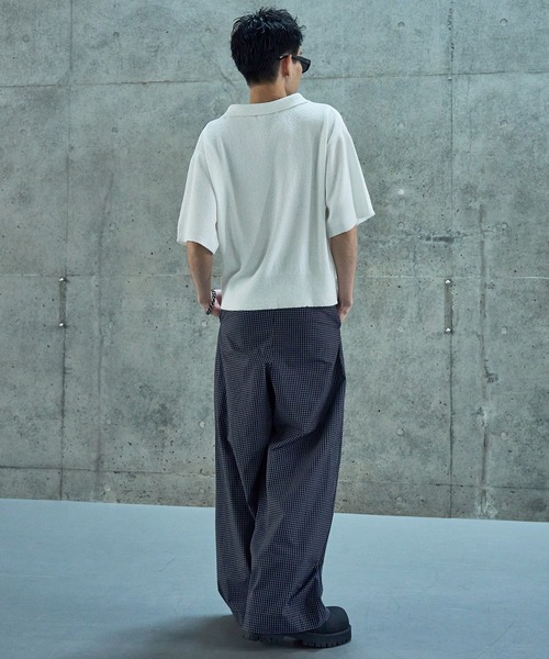 LANDNESS（ランドネス）の「【LANDNESS/ランドネス】DRY BOUCLE SKIPPER KNIT POLO/ドライ ブークレ スキッパー ニットポロ（ポロシャツ・メンズ・ブルーグレー/ブラック/レッド/ホワイト・L/M）」の10枚目の写真