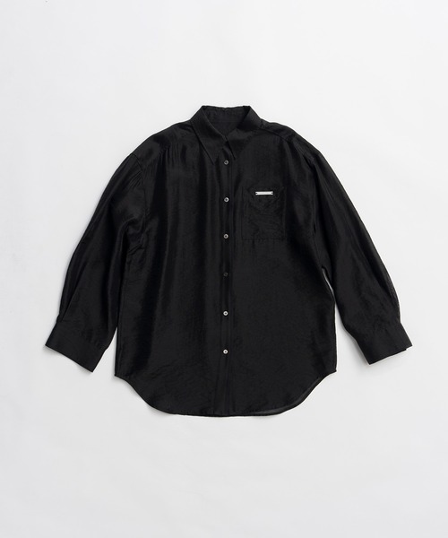 PRANK PROJECT(プランクプロジェクト)の「シルクブレンドシアーオーバーシャツ / Silk Blend Sheer Over Shirt(シャツ/ブラウス・レディース・ホワイト/ブラック・FREE)」の4枚目の写真