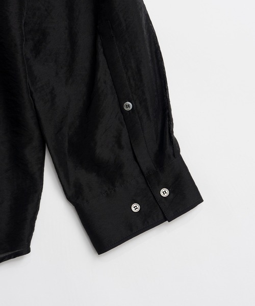 PRANK PROJECT(プランクプロジェクト)の「シルクブレンドシアーオーバーシャツ / Silk Blend Sheer Over Shirt(シャツ/ブラウス・レディース・ホワイト/ブラック・FREE)」の7枚目の写真