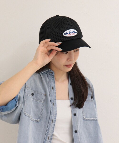 fredy emue(フレディエミュ)の「マンハッタンメッシュキャップ(キャップ・レディース・ブラック/ブルー系その他7・FREE)」の4枚目の写真
