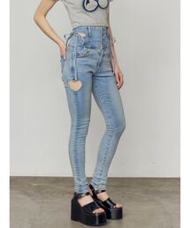 EMODA | アートカットワークハイウエストパギンス(デニムパンツ)