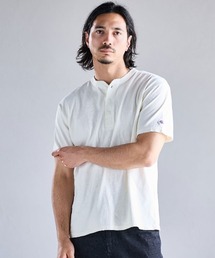 『JEMORGAN LONG JOHNS/ジェーイーモーガンロングジョーンズ』ピグメント半袖ヘンリーネックTシャツ【+】