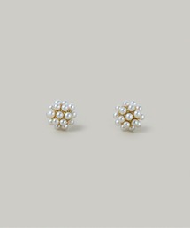 【汗や水に強い】〈ステンレス〉プチパールドームピアス