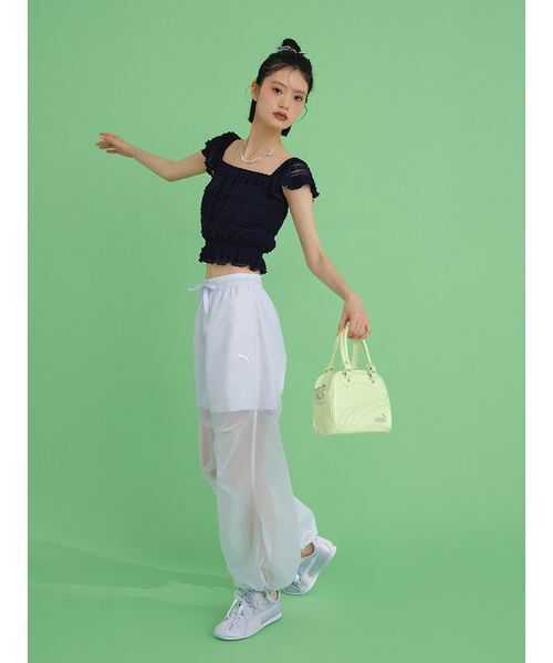 LILY BROWN(リリーブラウン)の「【LILY BROWN×PUMA】シアーパンツ(その他パンツ・レディース・チャコールグレー/サックスブルー・F)」の5枚目の写真