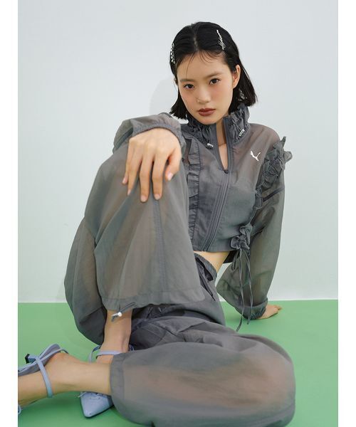 LILY BROWN(リリーブラウン)の「【LILY BROWN×PUMA】シアーパンツ(その他パンツ・レディース・チャコールグレー/サックスブルー・F)」の7枚目の写真