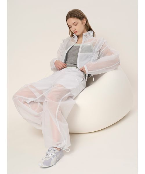 LILY BROWN(リリーブラウン)の「【LILY BROWN×PUMA】シアーパンツ(その他パンツ・レディース・チャコールグレー/サックスブルー・F)」の8枚目の写真