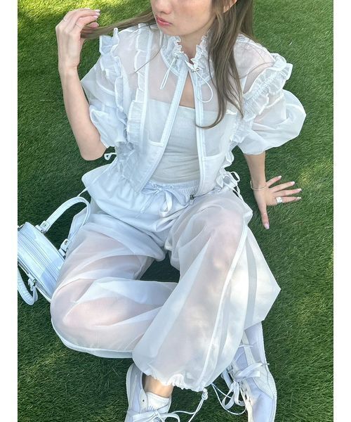 LILY BROWN(リリーブラウン)の「【LILY BROWN×PUMA】シアーパンツ(その他パンツ・レディース・チャコールグレー/サックスブルー・F)」の22枚目の写真