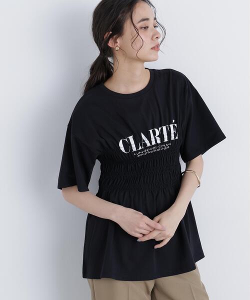 N.(N. Natural Beauty Basic)(エヌエヌナチュラルビューティーベーシック)の「シャーリングペプラムカットソー(Tシャツ/カットソー・レディース・ブラック/ベージュ/オフホワイト・フリ-)」の3枚目の写真